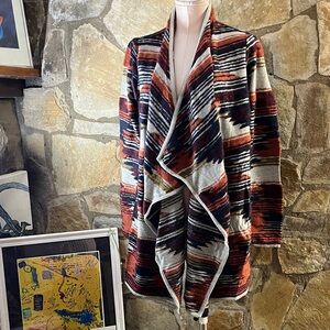 Lucky Brand Women's Multicolor Open Front Cardigan